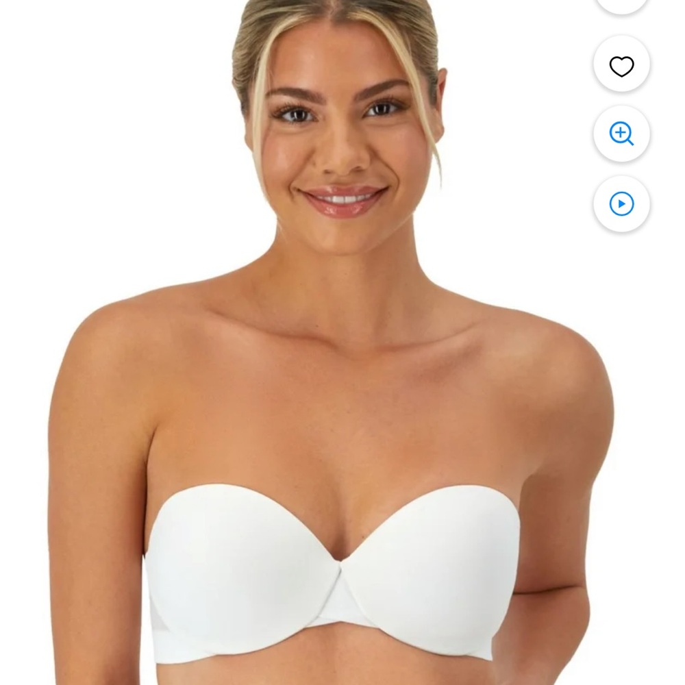 New‎ Maidenform SN3002 Dreamwire Strapless White Bra